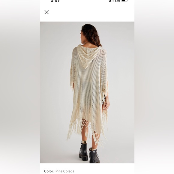 Free People Summer House Crochet Poncho - Picture 2 of 7